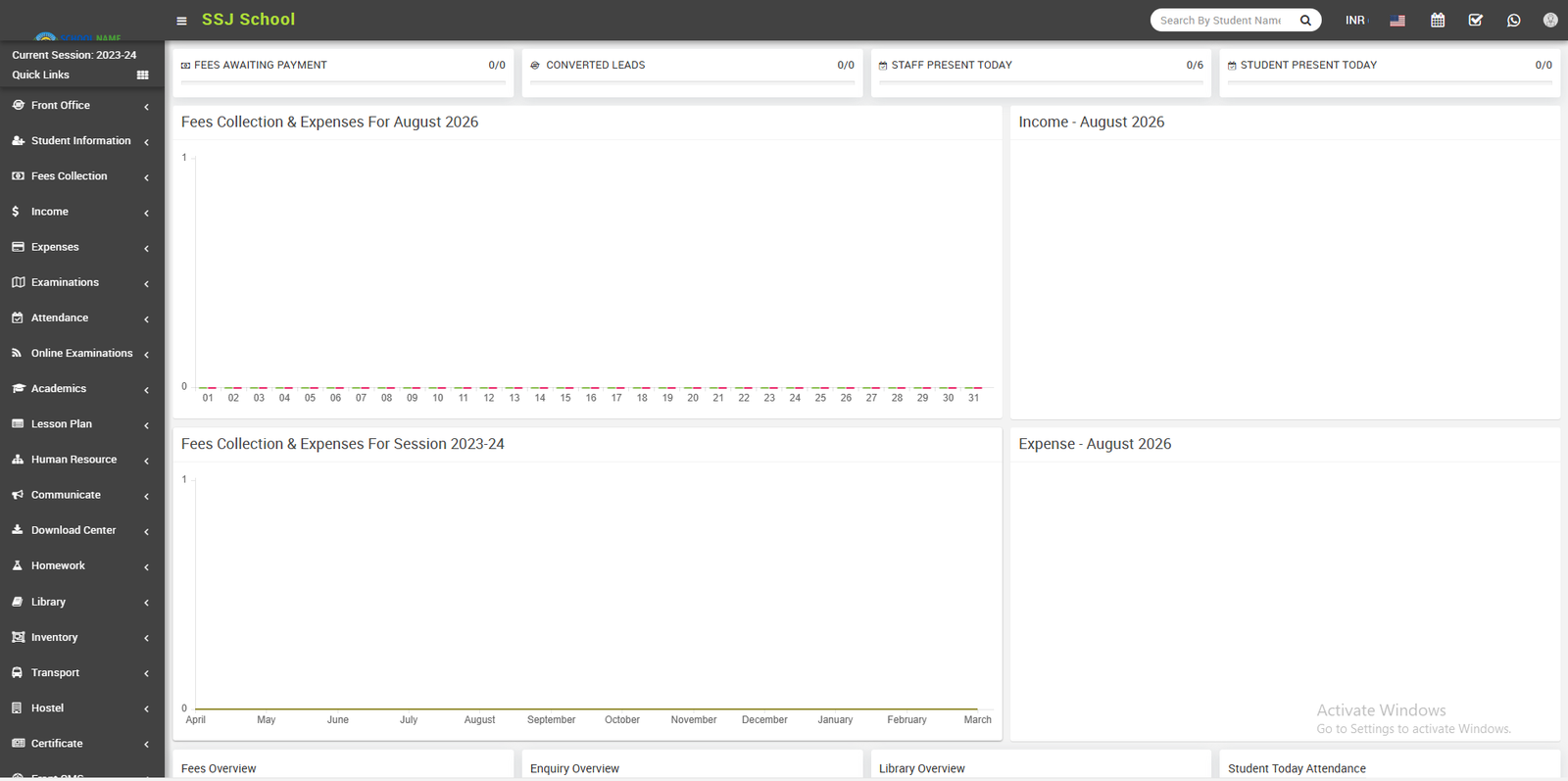 SSJ School Dashboard and Modules