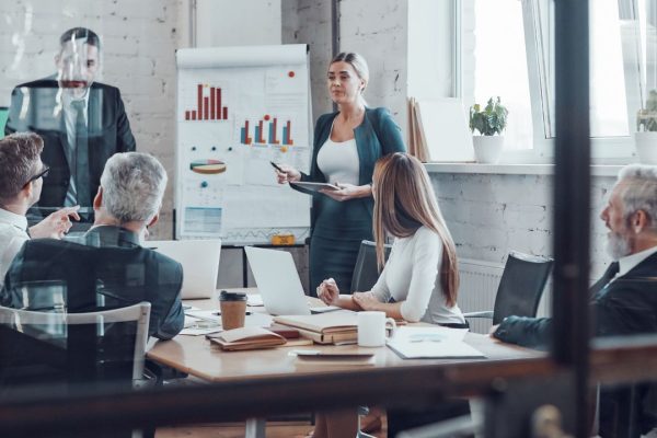 Expert IT professionals at work Business tech solutions provider